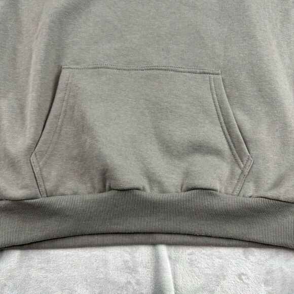 Snood Overside Hoodie Mens Small Grey Fearless Turtleneck Fleece Sweatshirt - Picture 5 of 14